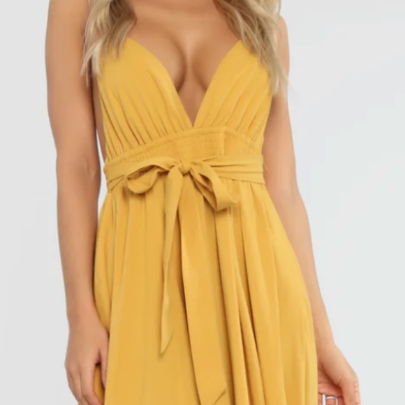 BRAND NEW River Flow Maxi Dress - Mustard Size: M - Picture 2 of 4